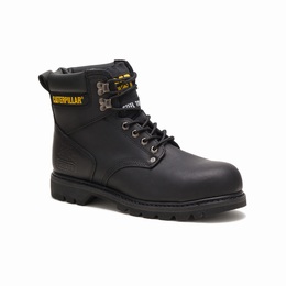 Caterpillar Second Shift Steel Toe Work Férfi 6 Inch Bakancs Fekete, HU-Q086